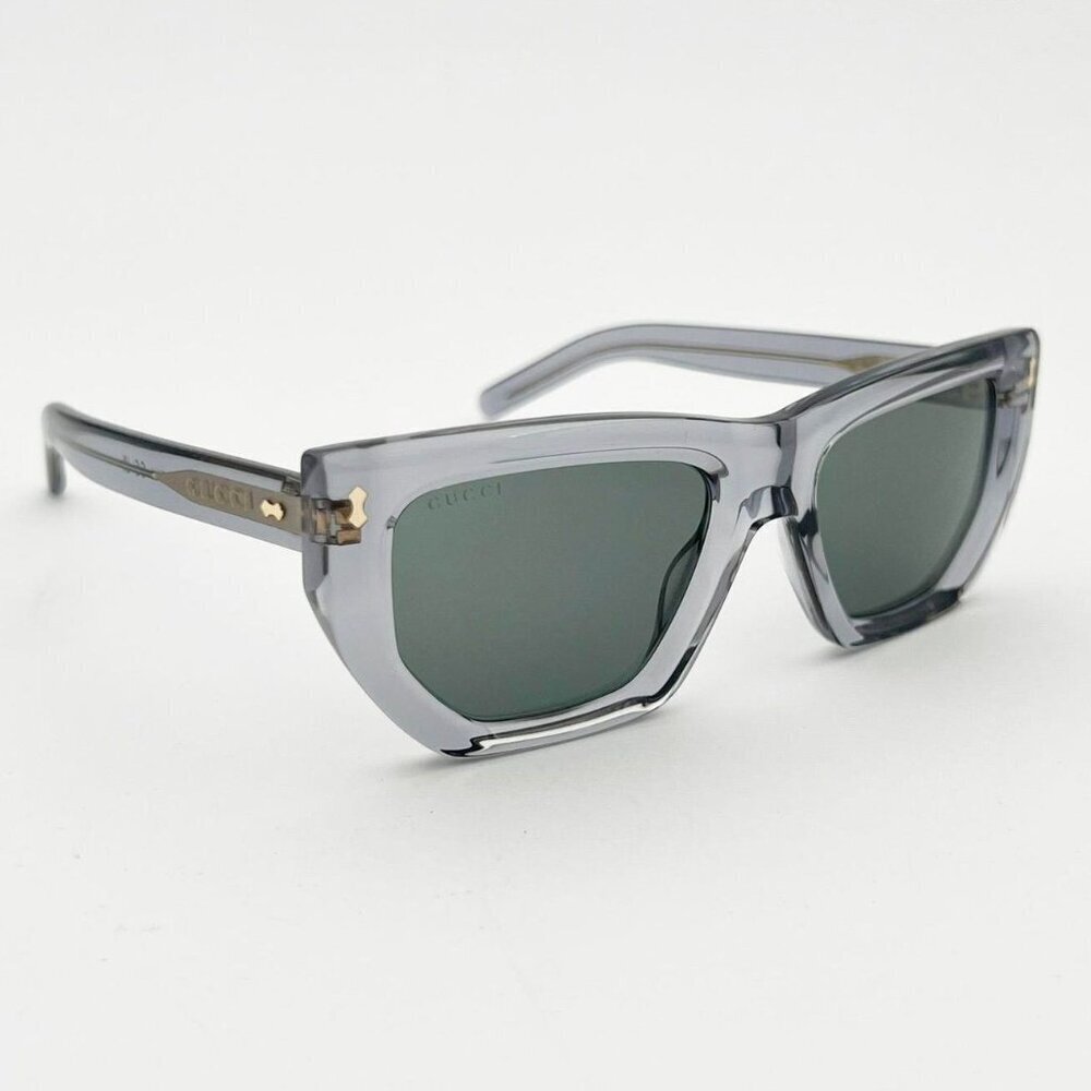 NWT Gucci GG1520S-004 Grey Cat Eye 53mm Sunglasses - Picture 2 of 9